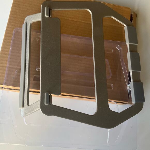 Amazon Basics Aluminum Portable Foldable Support Stand for Laptops to 15",Silver - Picture 3 of 4